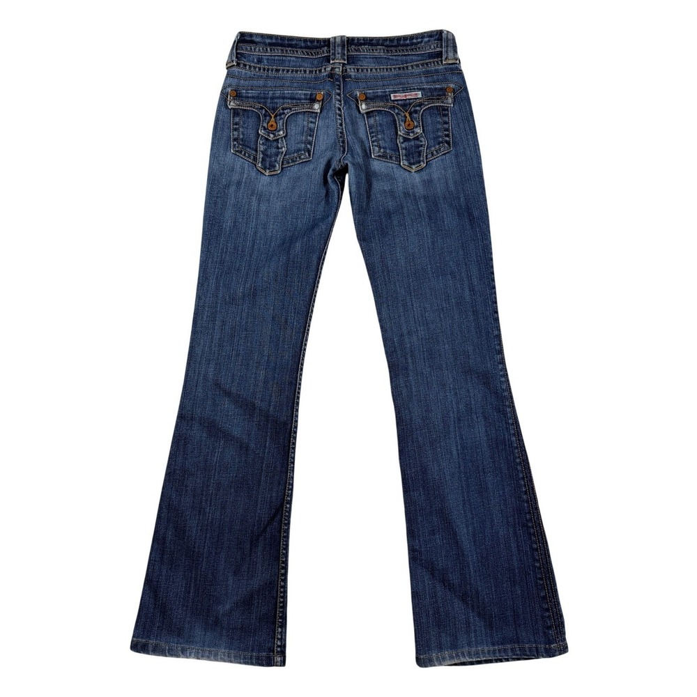 Hudson Bootcut Jeans Dark Wash Blue Union Flap Pocket Low Rise Womens 27